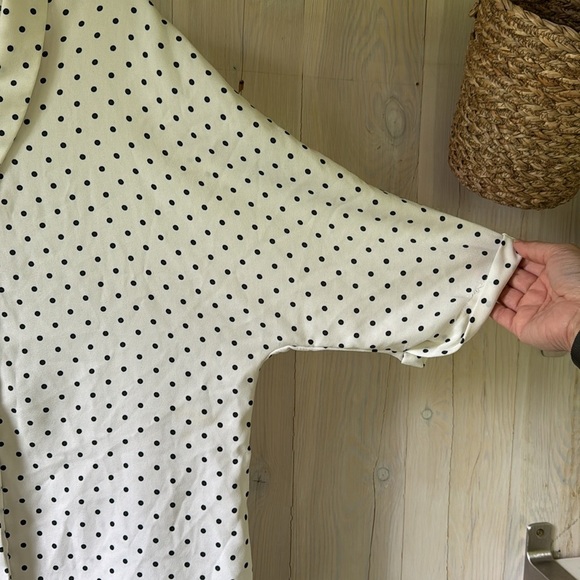 Mango Polka Dot Blouse Size 4 - Picture 3 of 7